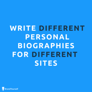 Write different bios for different sites