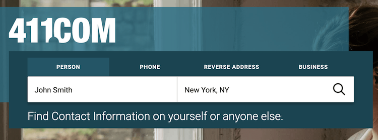 411.com search window