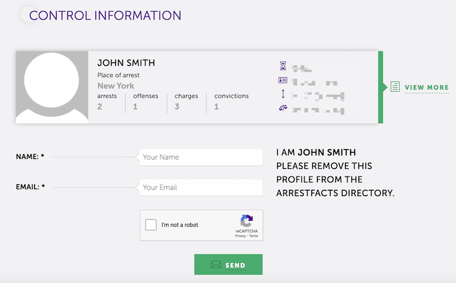 arrestfacts opt out form