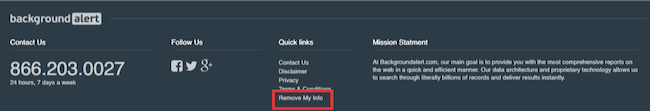 backgroundalert.com remove my info