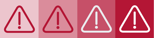 BrandYourself, caution signs on red background