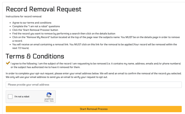 cyber background check opt out form