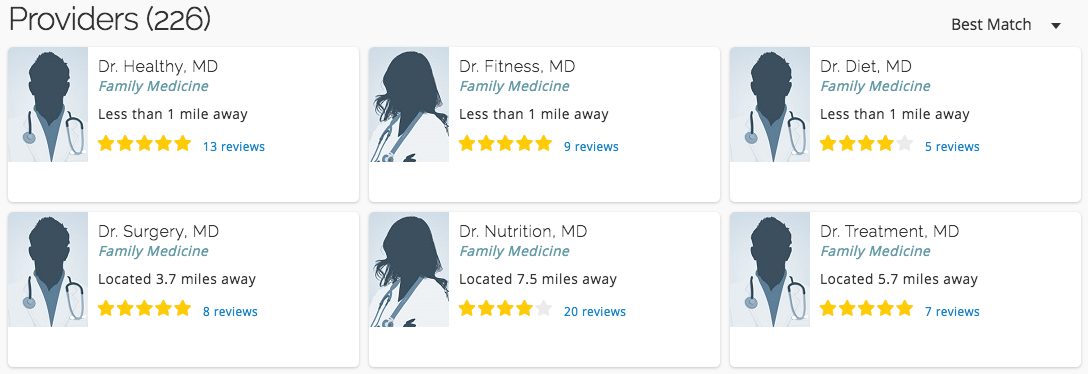 reputation management for doctors heathgrades screenshot