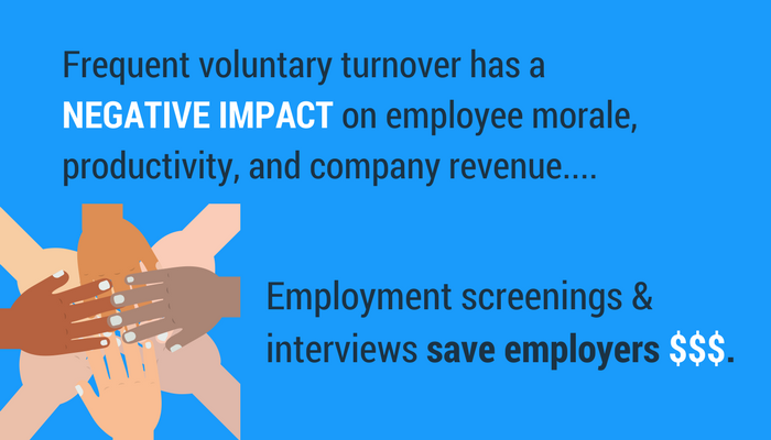 The reasons why companies implement employment screening.