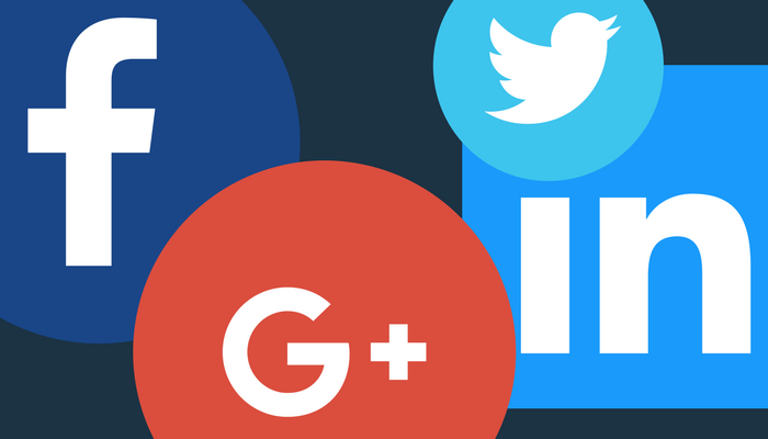 Facebook, Twitter, LinkedIn, and Google Plus