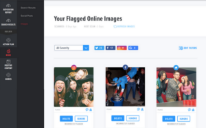 BrandYourself, scanner dashboard, flagged images