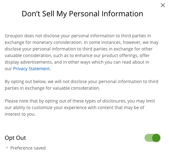 groupon opt out