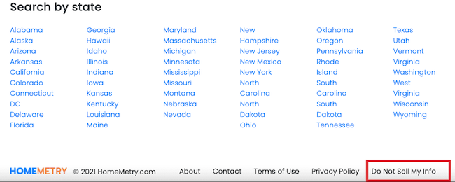 homemetry do not sell my info