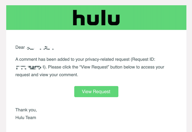 hulu check privacy portal