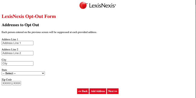 lexisnexis add address