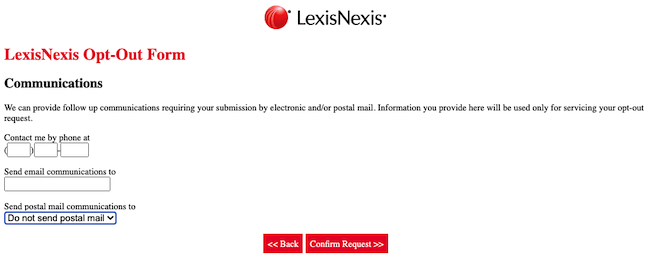 lexisnexis add contact info