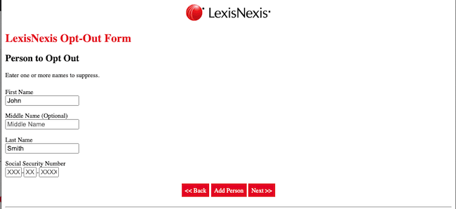 lexisnexis fill out form