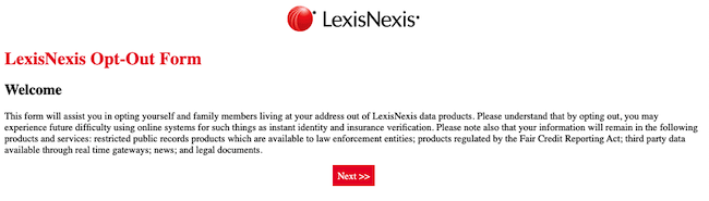 lexisnexis opt out form