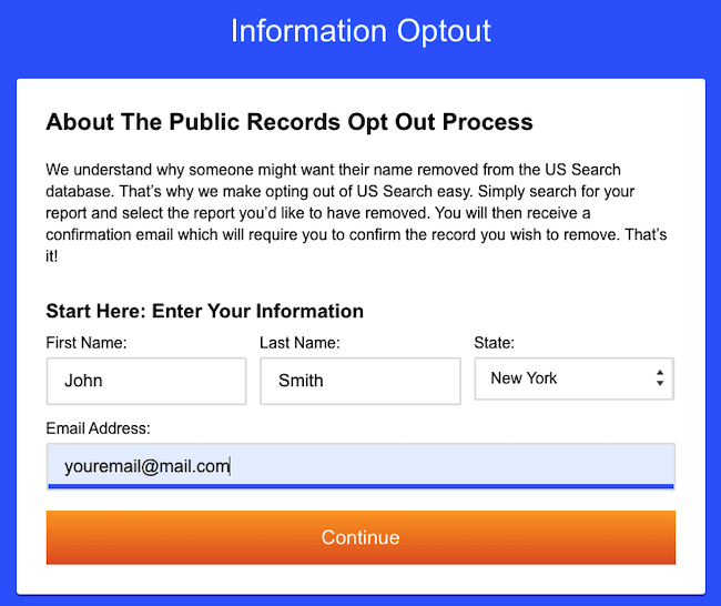 lookupanyone opt out form