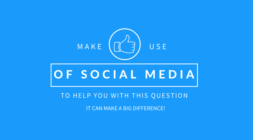 Make use of social media when answering this question