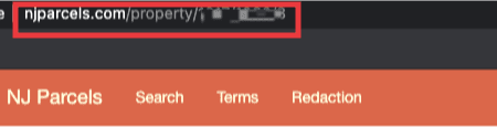 njparcels copy url