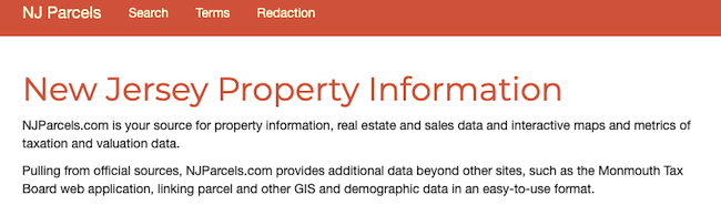 njparcels homepage