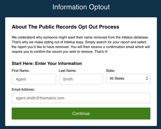 peoplefinder opt out form