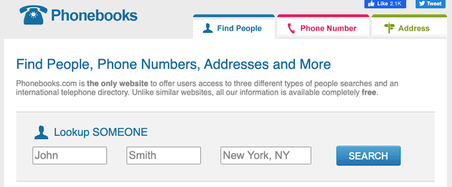 phonebooks.com search