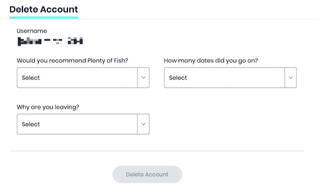 How to permanently delete plenty of fish account