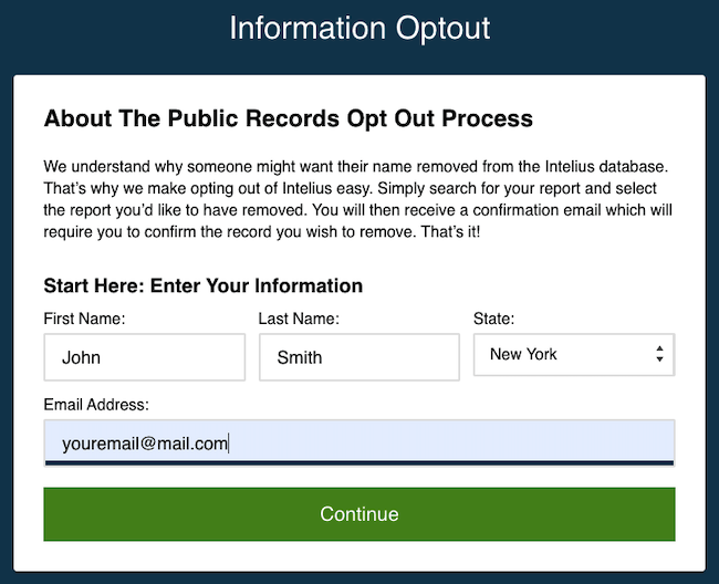 publicrecords.com opt out form