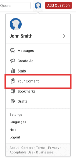 quora your content