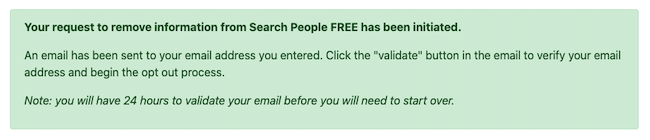 searchpeoplefree email request