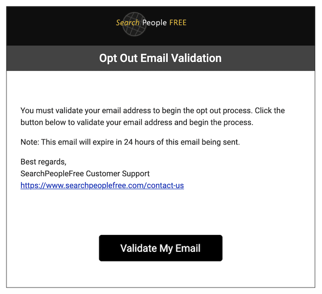 searchpeoplefree validate my email