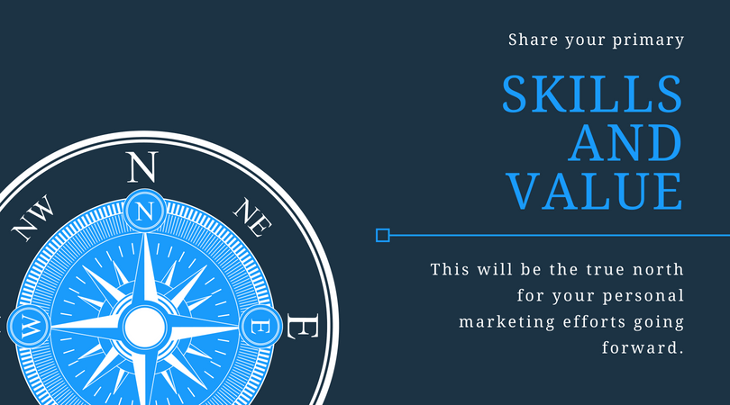 Sharing skills and value in your personal marketing plan is essential.