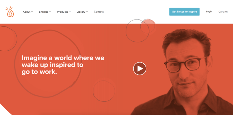 Simon Sinek homepage screenshot