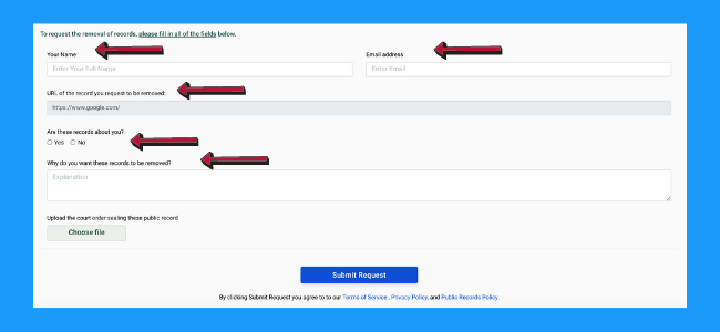 Trellis.Law Opt-Out: Record Removal Options