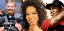 Personal Brand Examples From Oprah Winfrey, Tiger Woods, & Richard Branson