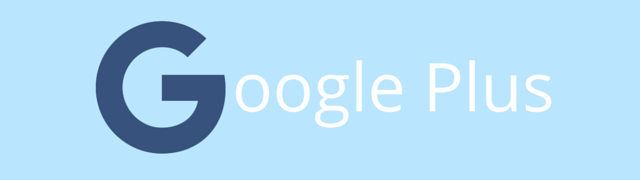Google Plus alternate blue logo banner