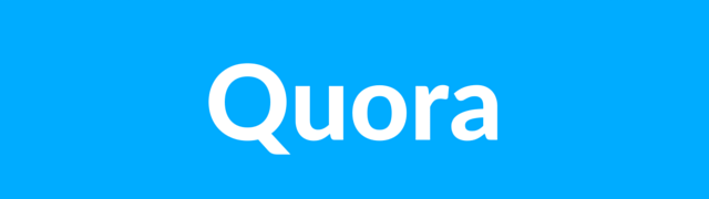 Quora blue custom logo banner